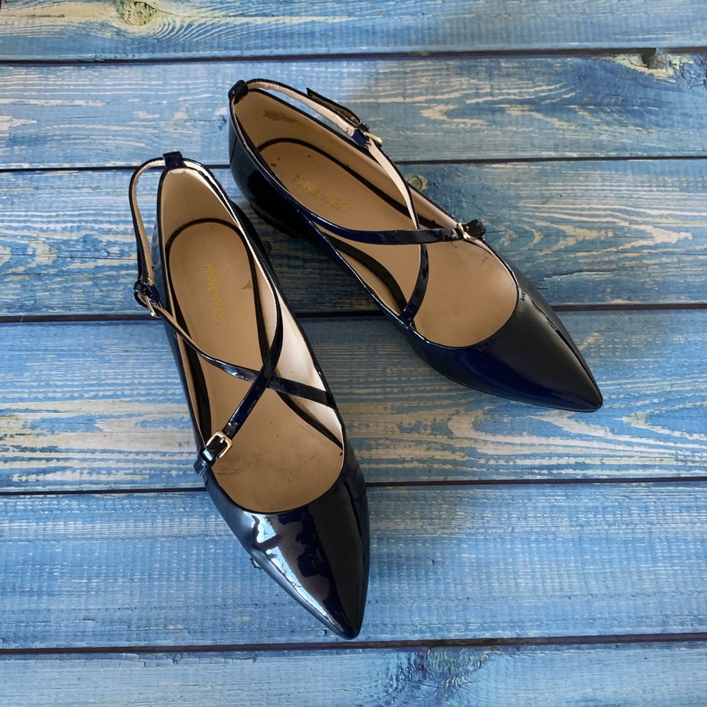 Nine West - Ballet Flats - Navy - size 9